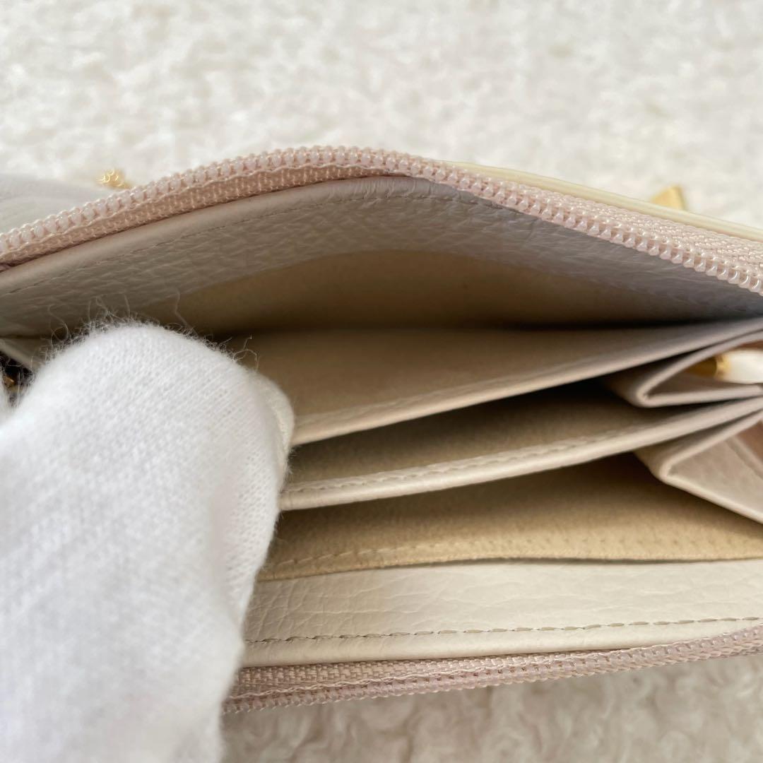 【美品】ATAO キーケース 3連 レザー ミニ財布 ベル 小銭入れ