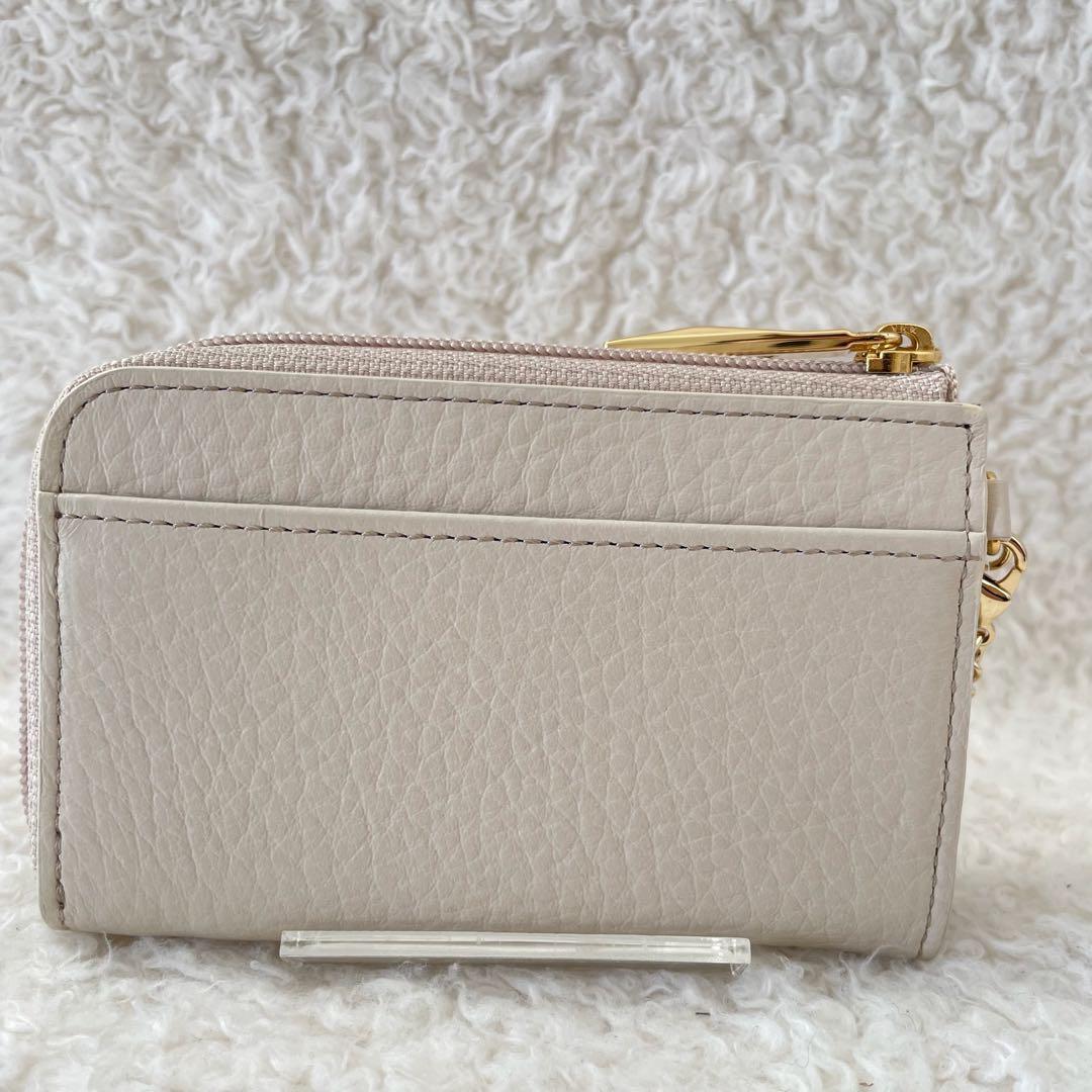 【美品】ATAO キーケース 3連 レザー ミニ財布 ベル 小銭入れ