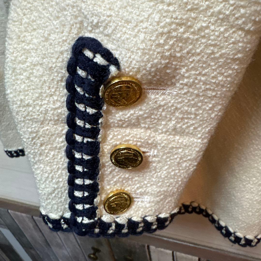 ミューズドゥーズィエムクラス 金ボタン ウールツイードジャケット 36