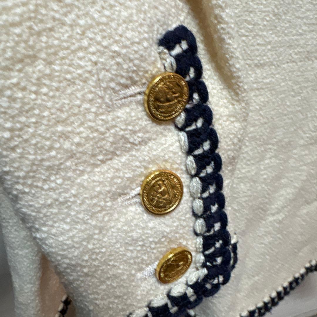 ミューズドゥーズィエムクラス 金ボタン ウールツイードジャケット 36