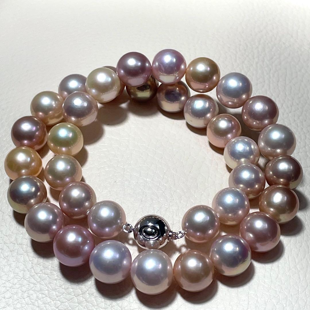 定額100万&未使用✨️ 本真珠 パール ネックレス 約11~12m 大珠