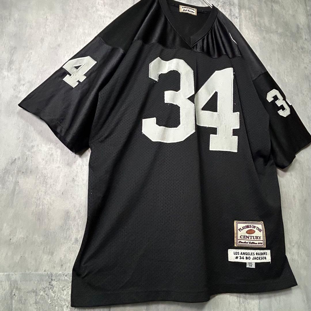 04`限定版 レイダース ボー ジャクソン ゲームシャツ 刺繍ロゴ