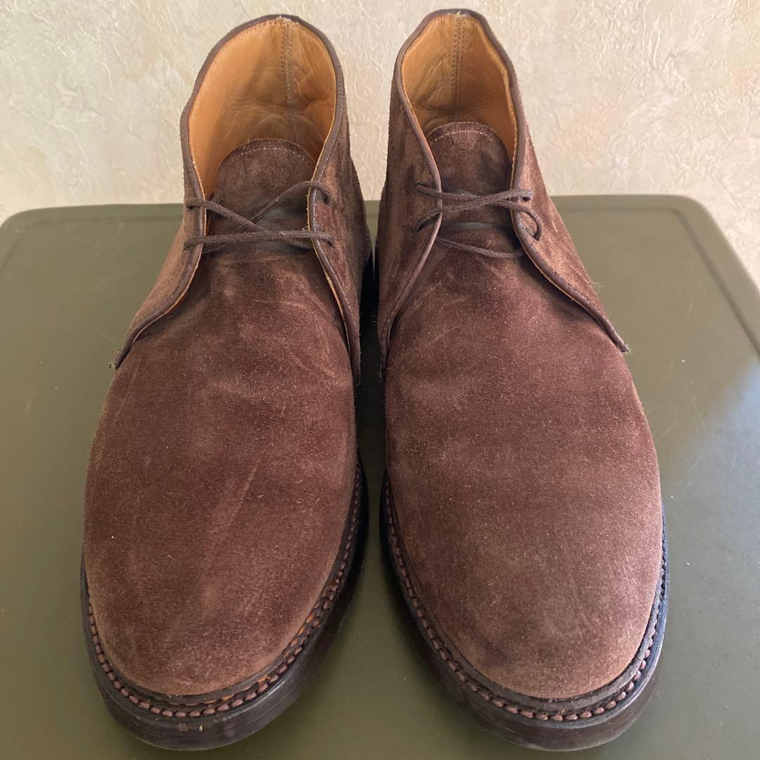 靴 ALDEN 1379 Brown Suede Chukka 7D 1/2