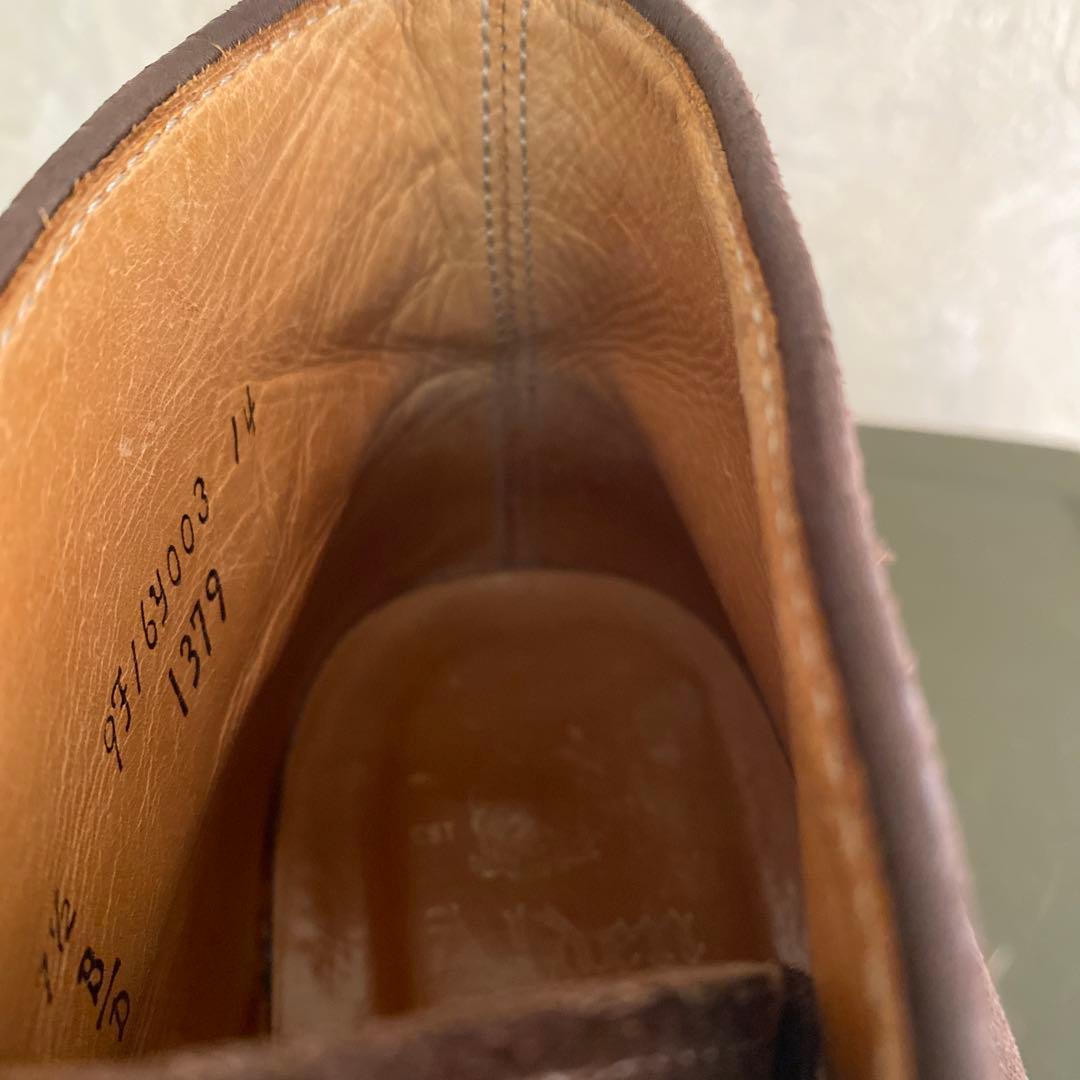 靴 ALDEN 1379 Brown Suede Chukka 7D 1/2