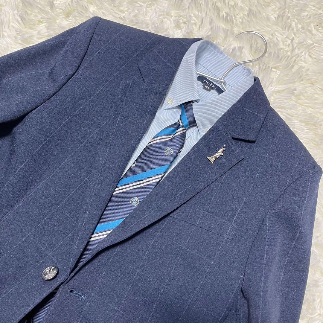 ⭐︎美品⭐︎EASTBOY キッズ フォーマルスーツ 5点セット ネイビー チェック