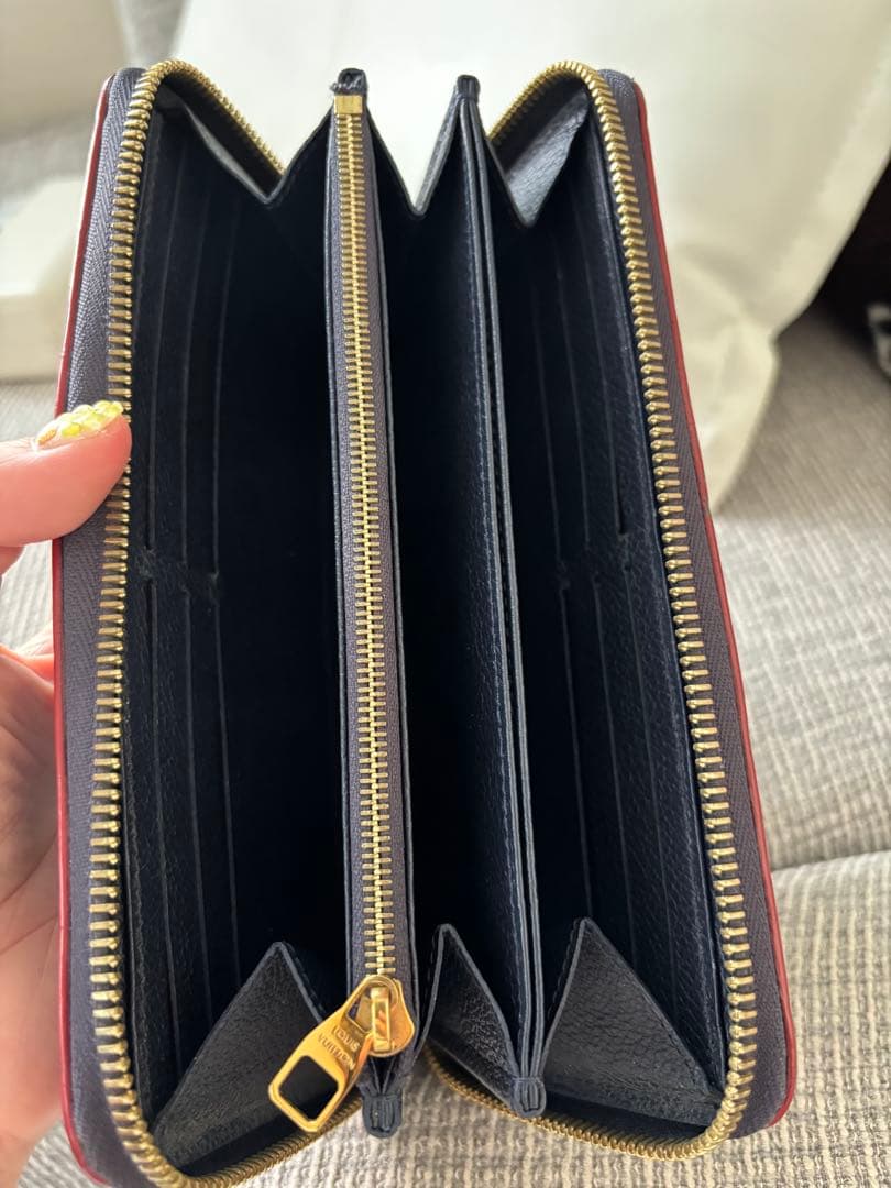 ルイヴィトン モノグラム アンプラント ジッピーウォレット マリーヌルージュ