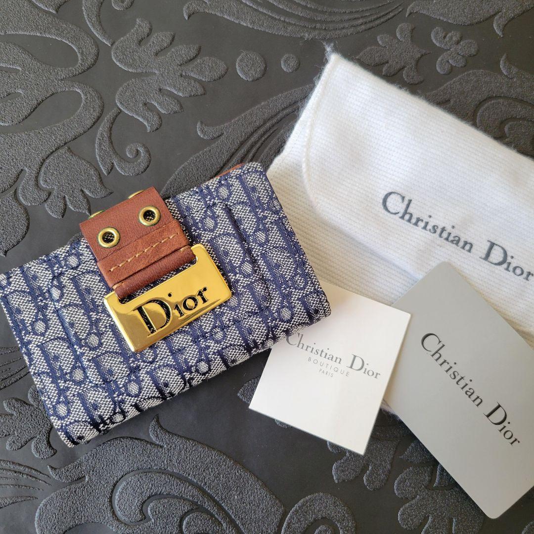 新品☆希少　Christian Dior ヴィンテージ　キーケース ネイビー