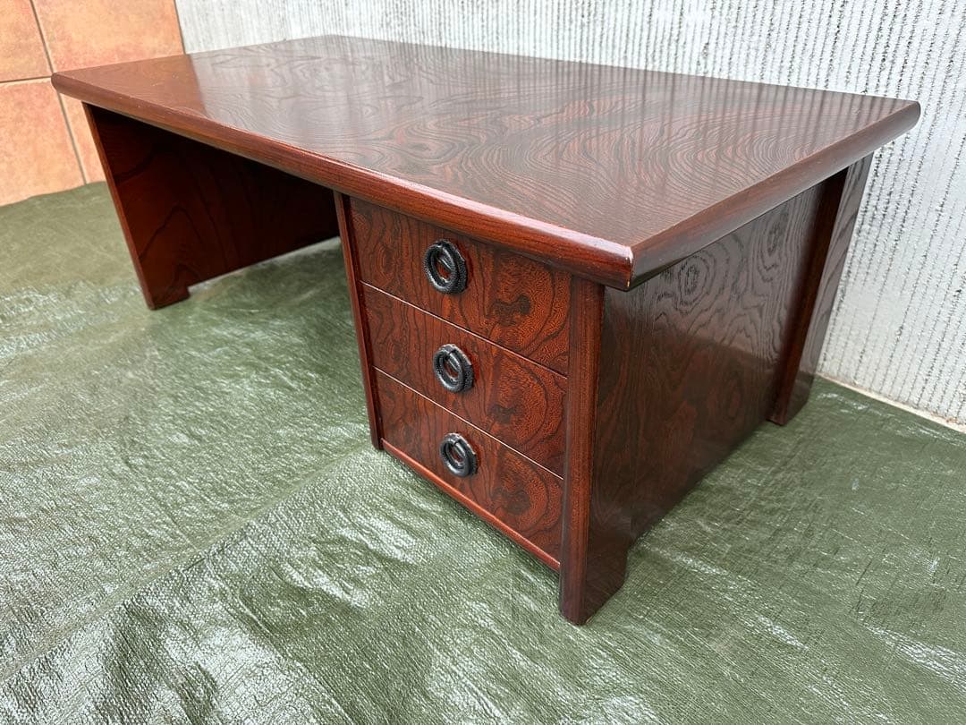 【文机】駿河民芸　国産　座机　座敷机　和モダン◎