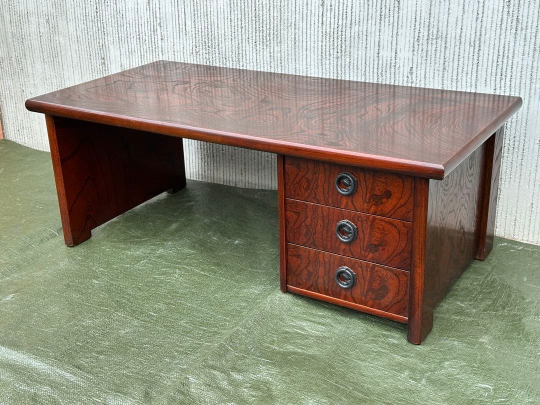 【文机】駿河民芸　国産　座机　座敷机　和モダン◎