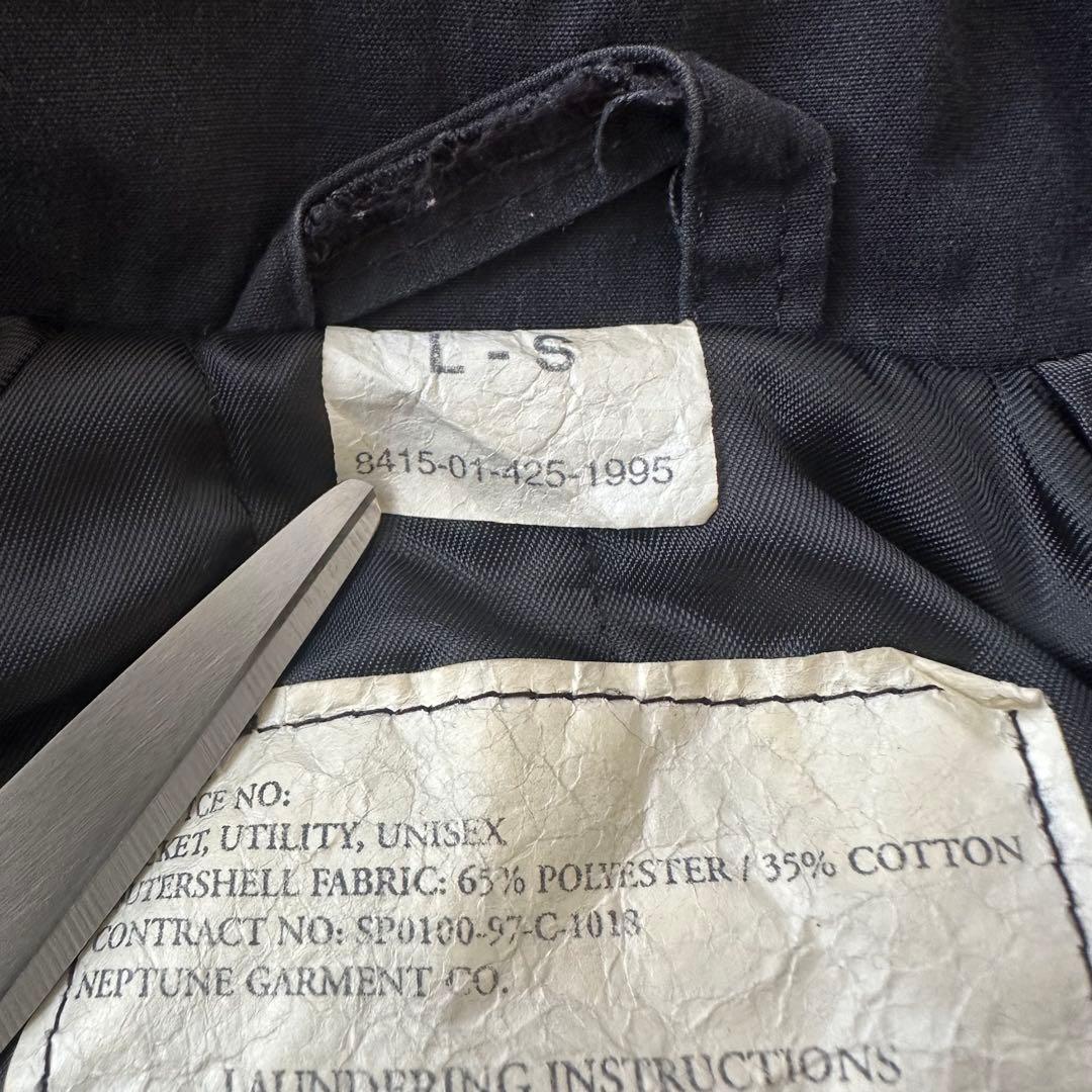 【状態良好】97s U.S.NAVY UTILITY JACEKT ブラック L