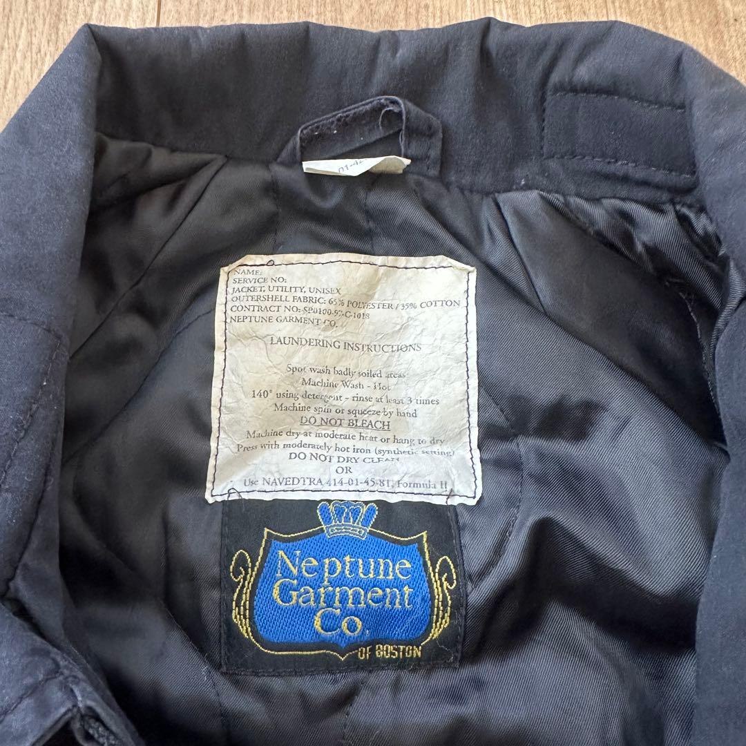 【状態良好】97s U.S.NAVY UTILITY JACEKT ブラック L