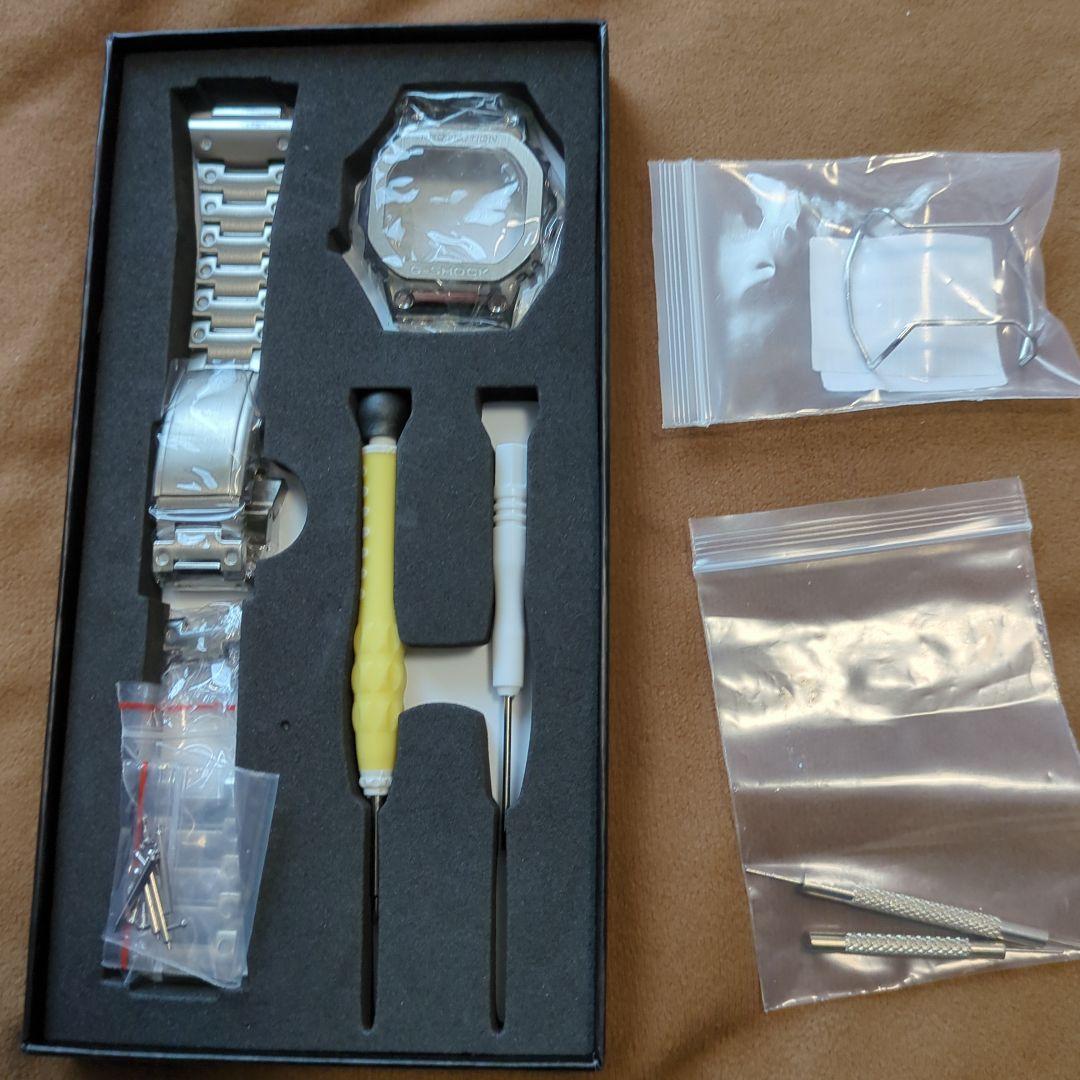 DW-5600系 金属ベルト時計キット シルバー