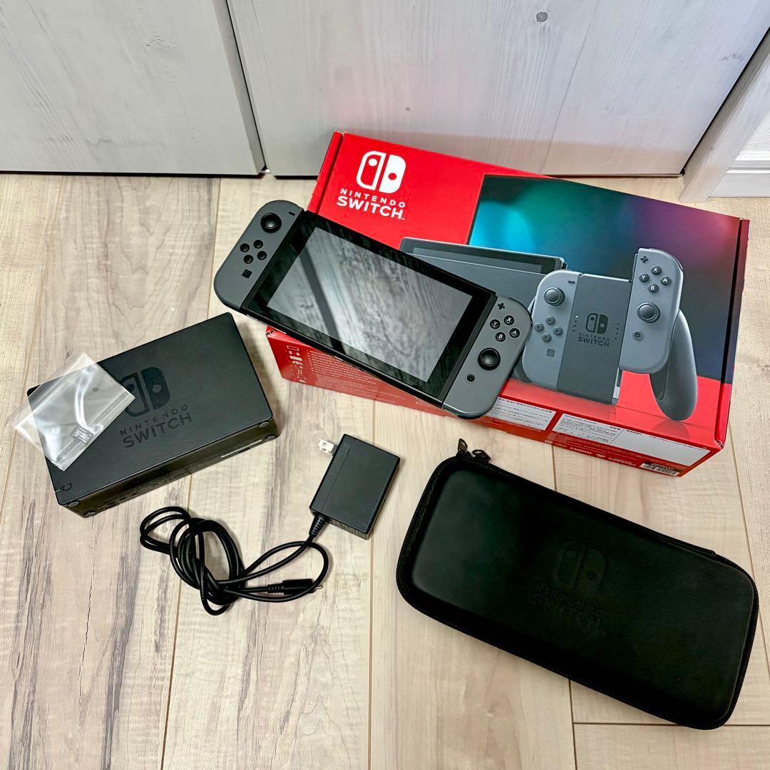 【バッテリー強化版】Switch グレー Nintendo HDMIケーブル無し