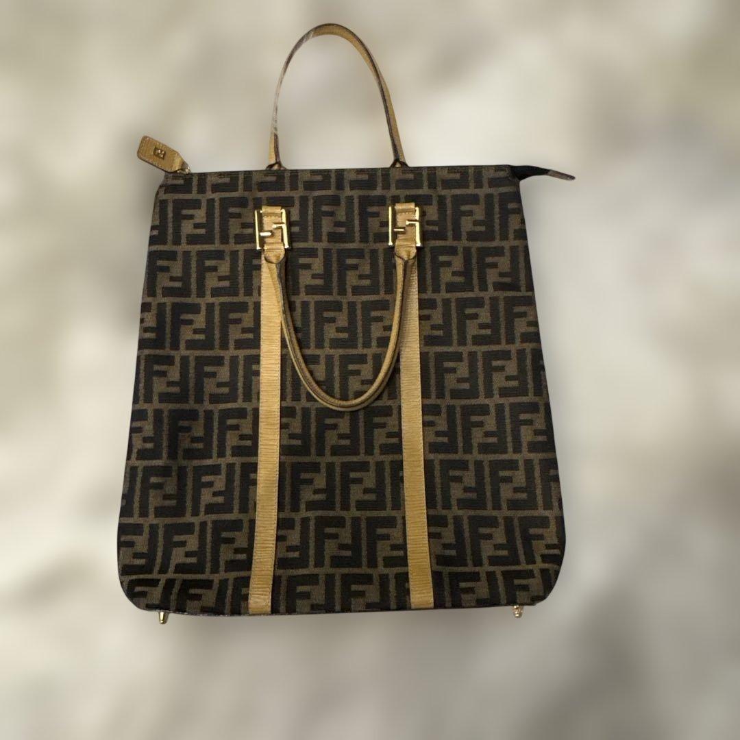 Fendi ロゴ トートバッグ ブラウン/ブラック