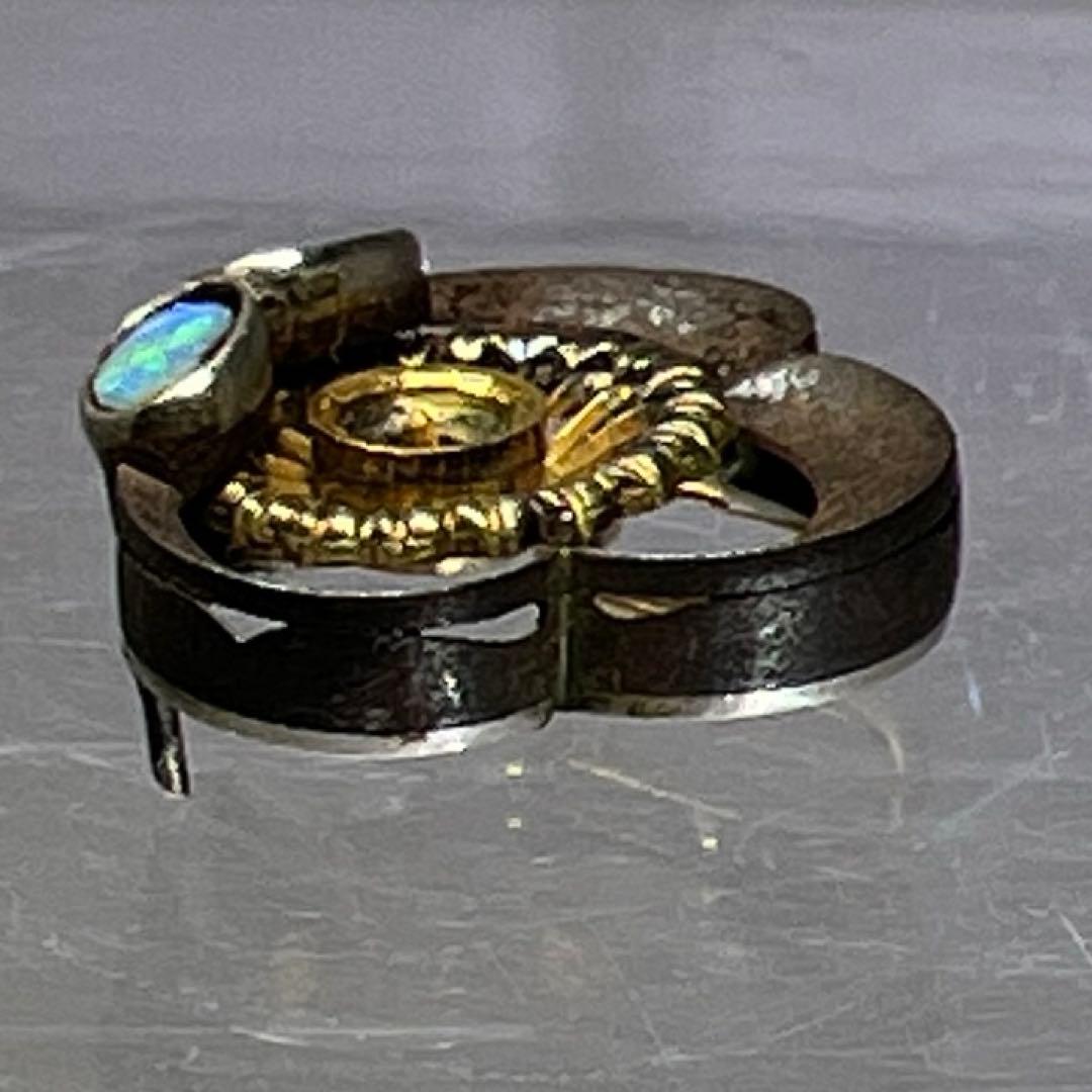 極上金工　ブラックオパール細工　アクセサリー　3.1g 東里8-0128☆2F