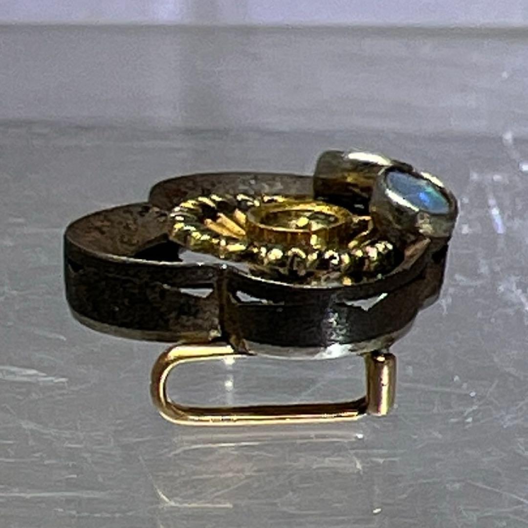 極上金工　ブラックオパール細工　アクセサリー　3.1g 東里8-0128☆2F