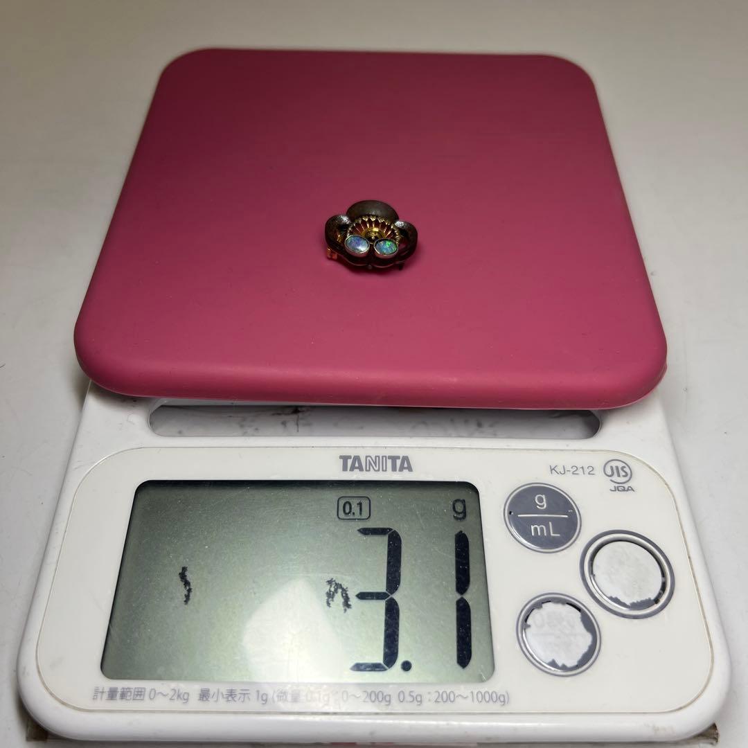 極上金工　ブラックオパール細工　アクセサリー　3.1g 東里8-0128☆2F