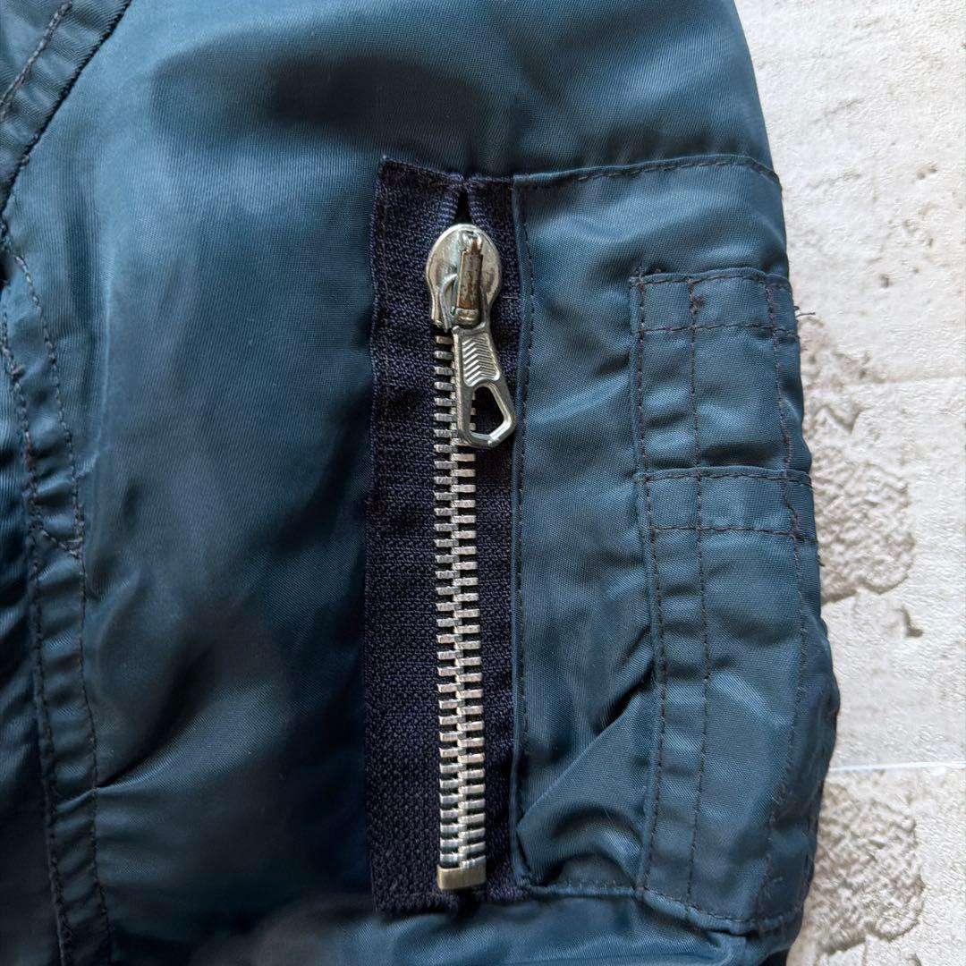 90s Ma-1 フライトジャケット　イタリア製　ネイビー