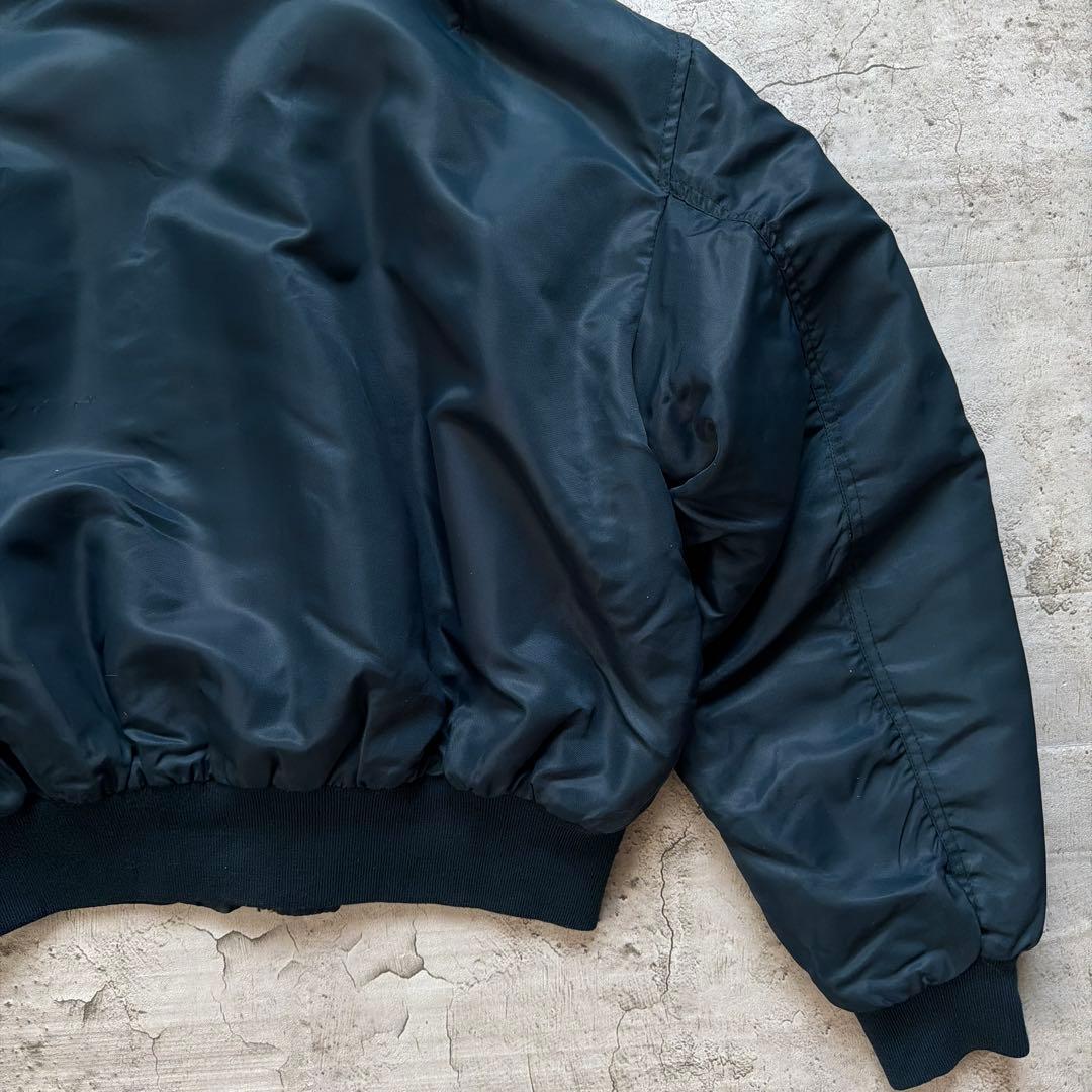 90s Ma-1 フライトジャケット　イタリア製　ネイビー