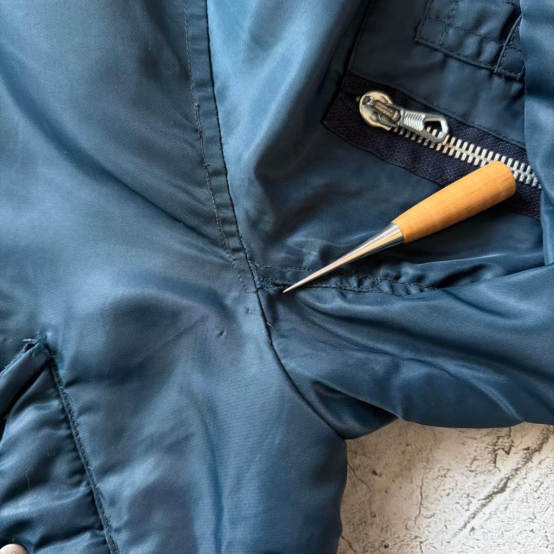 90s Ma-1 フライトジャケット　イタリア製　ネイビー