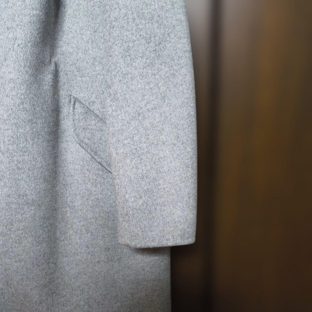 値下げ！ATTACHMENT フード付き　ラップコート　カシミア10%　サイズ1