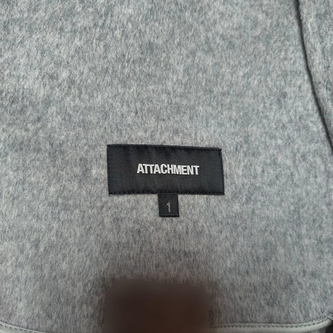 値下げ！ATTACHMENT フード付き　ラップコート　カシミア10%　サイズ1
