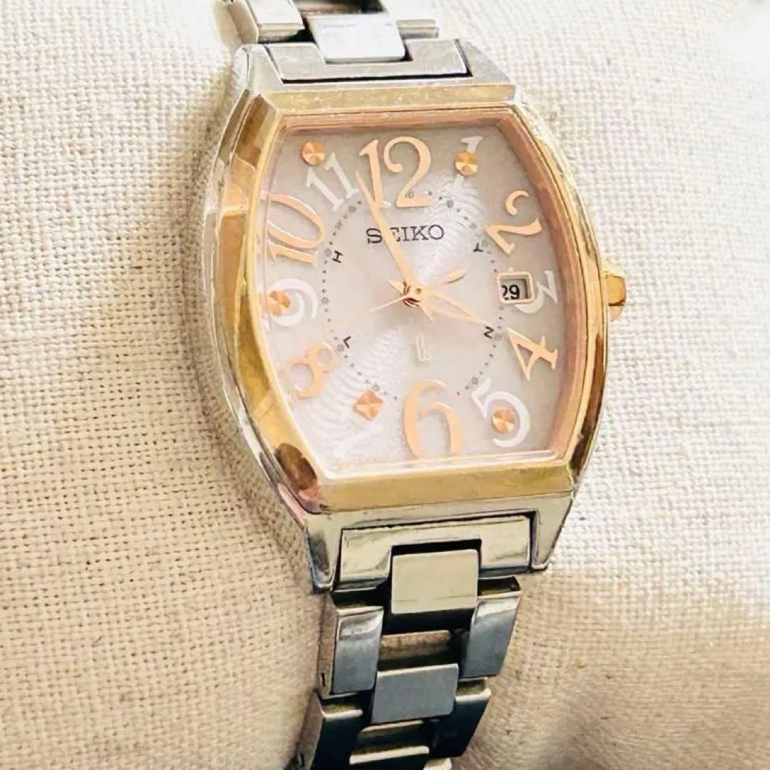 SSVW048 ルキア 電波ソーラー セイコー 時計 トノー コンビ稼働品