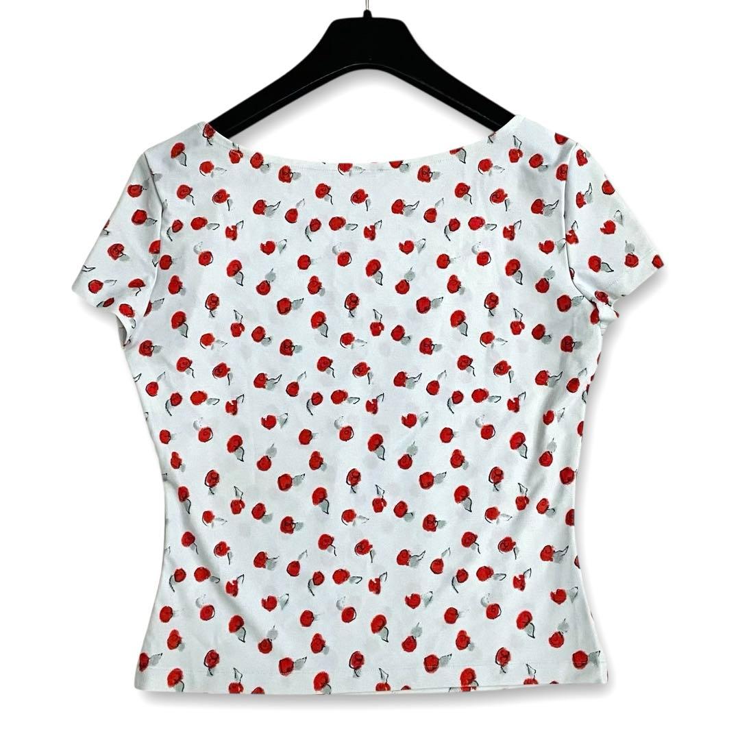 未使用に近い★シャネル 99S バラ 総柄 カットソー トップス レディース40