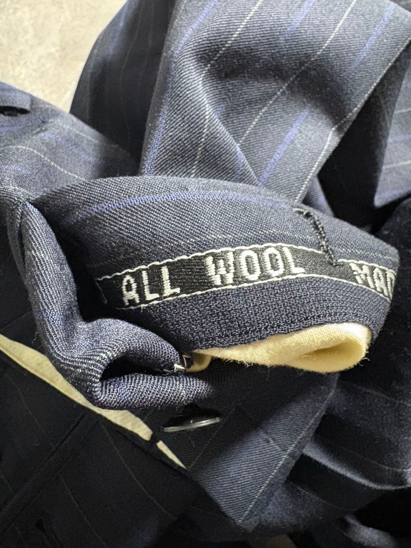 パンツ 60s Vintage pin stripe wide wool slacks