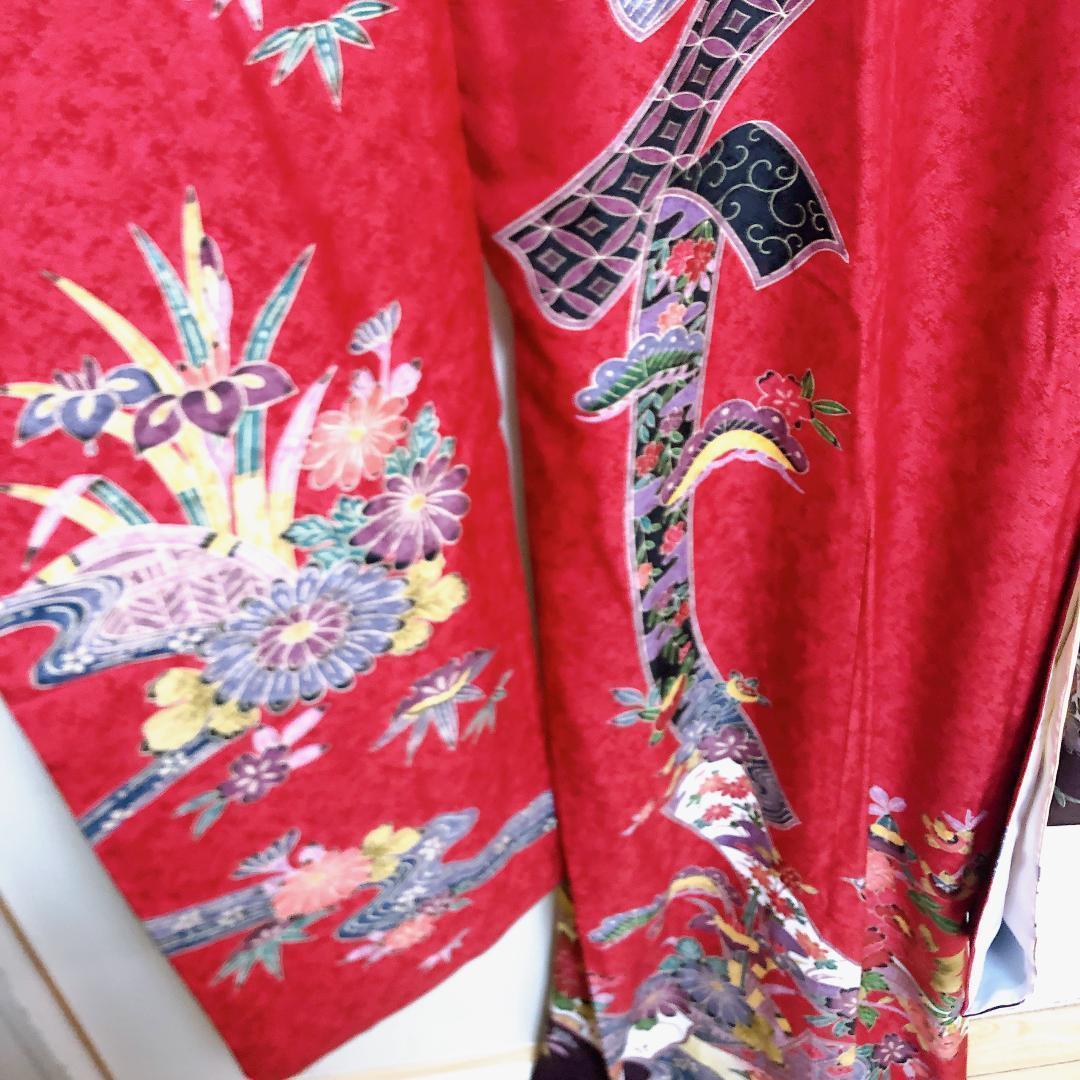 【成人式振袖フルセット】京都きもの友禅　振袖　赤