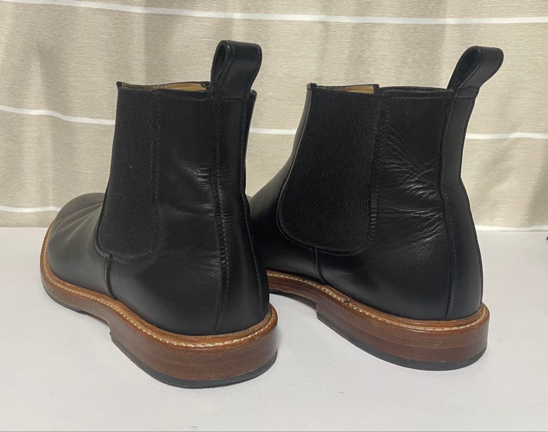 A.P.C. 黒 レザー サイドゴアブーツ 41