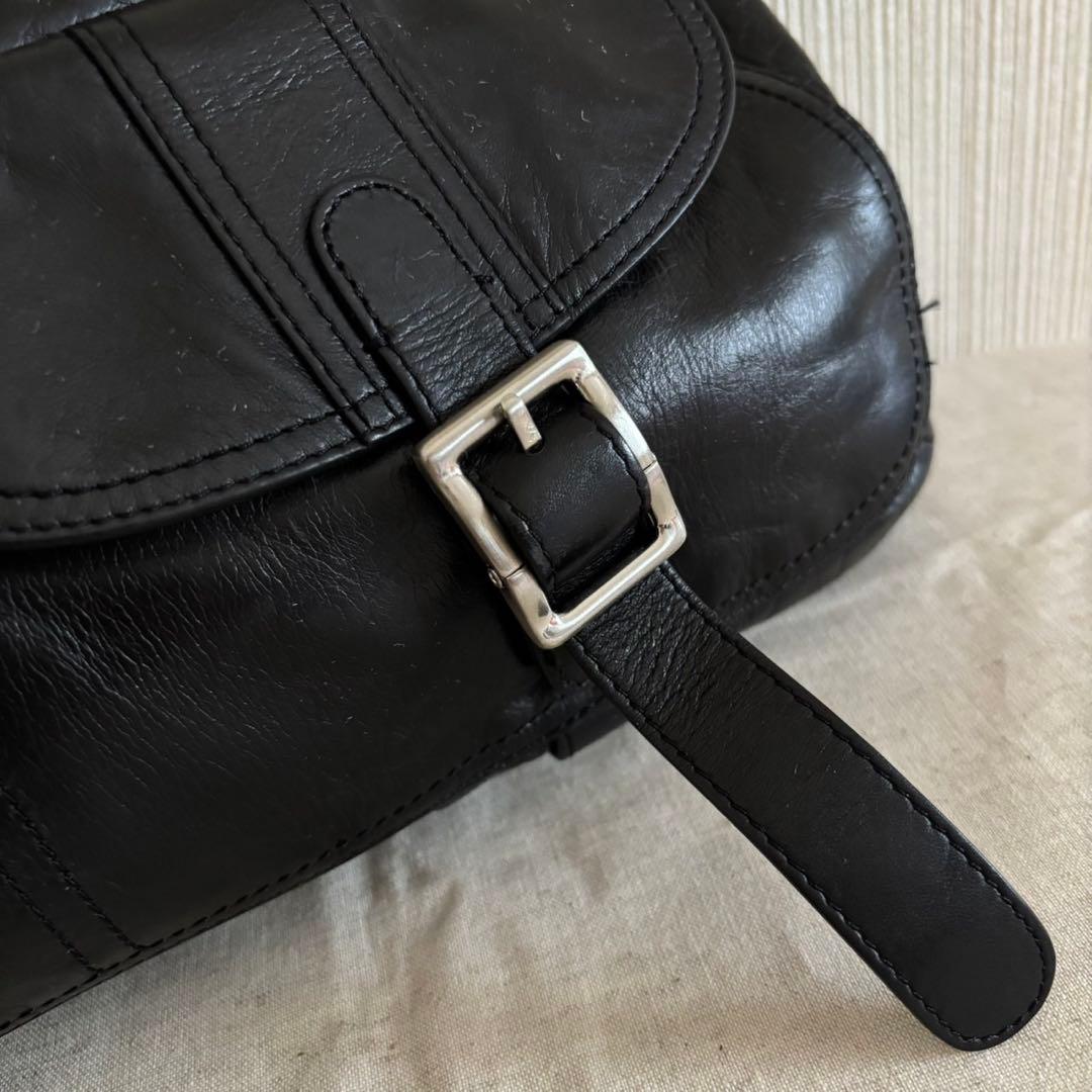 DKNY ダナキャラン レザーハンドバッグ 本革 ブラック Y2K