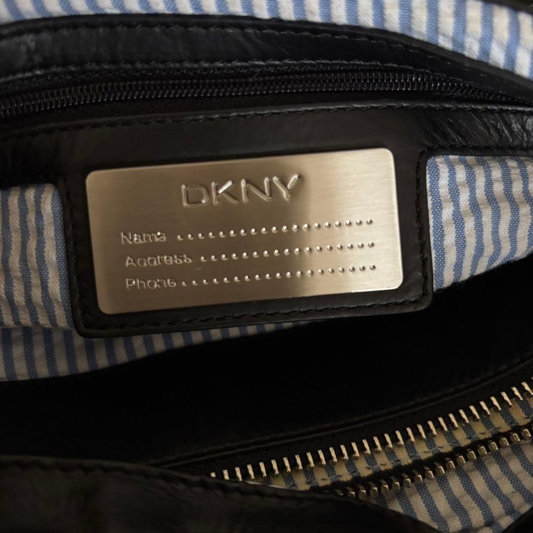 DKNY ダナキャラン レザーハンドバッグ 本革 ブラック Y2K