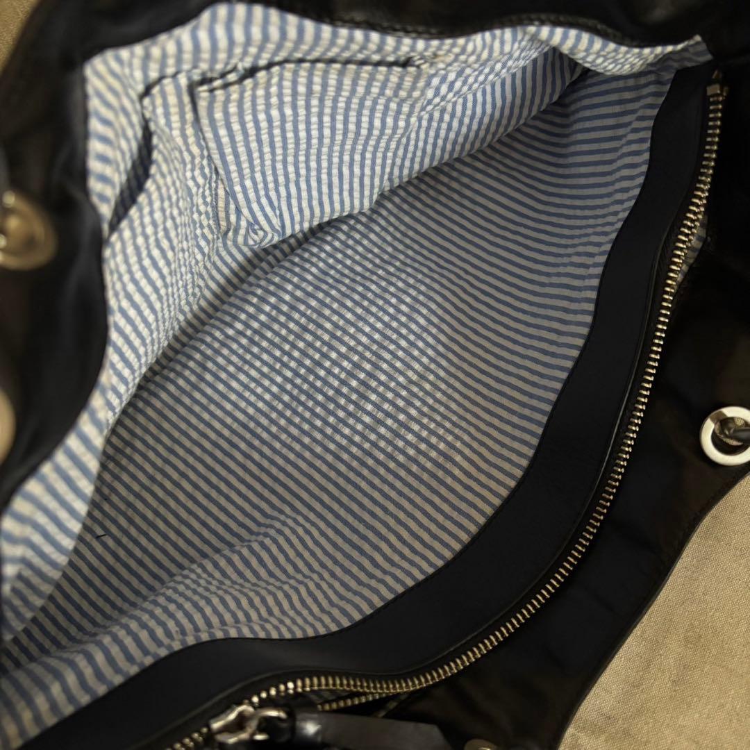 DKNY ダナキャラン レザーハンドバッグ 本革 ブラック Y2K