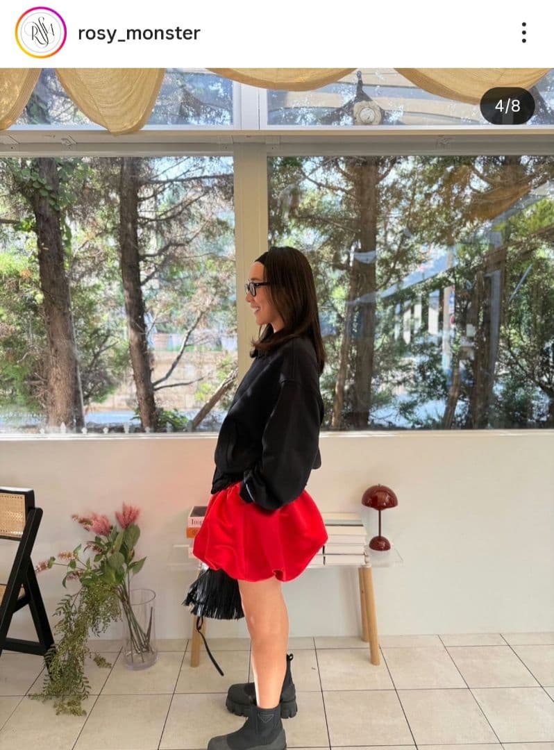 秋冬 新品 ロージーモンスター✨POSY ポジー バルーン ショートパンツ 赤