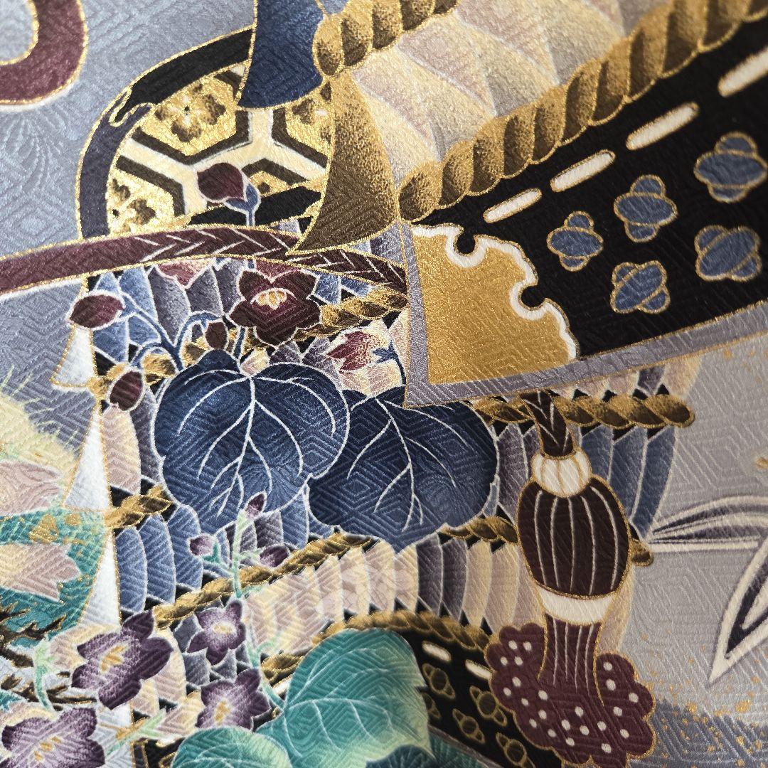 No22 正絹　男の子お祝い着物　産着　長襦袢付き　七五三　美品