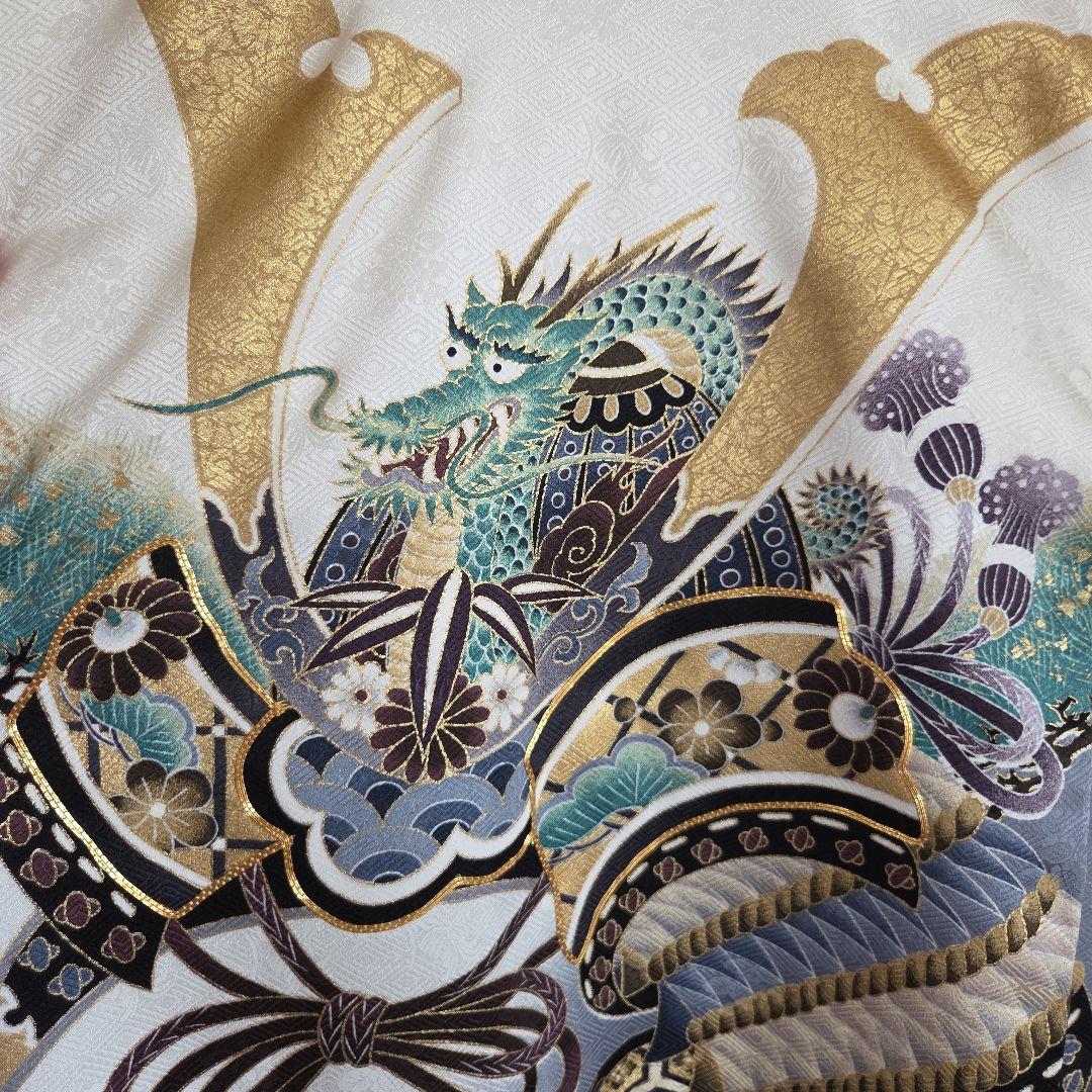 No22 正絹　男の子お祝い着物　産着　長襦袢付き　七五三　美品