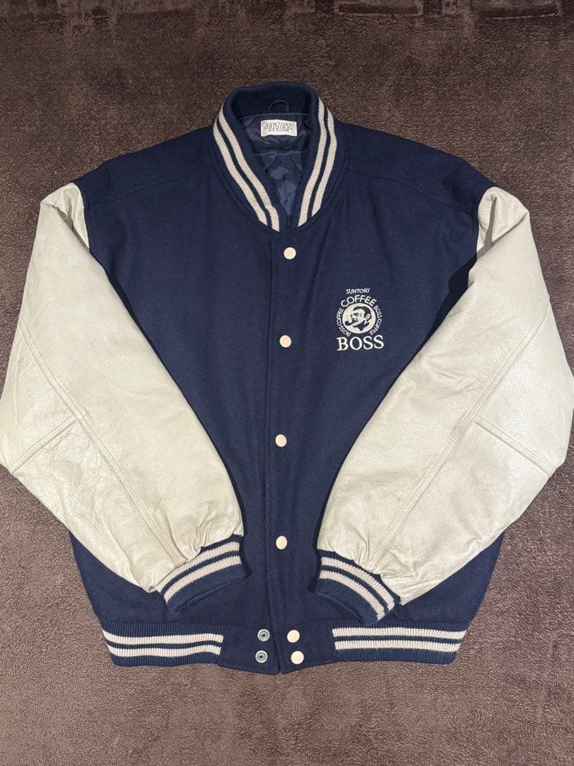 BOSS スタジャン ネイビー 希少 非売品 ボスジャン