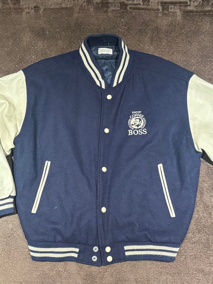 BOSS スタジャン ネイビー 希少 非売品 ボスジャン