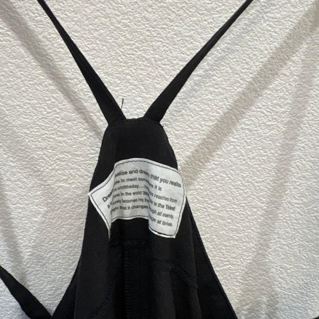 cheer札幌　黒　リネンサロペット　オーバーオール