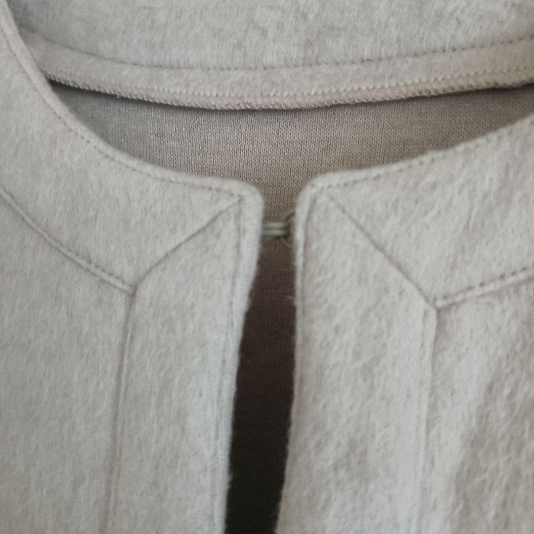 新品 マドモアゼルノンノン　ノーカラー 薄手 ロング コート 定価7.9万