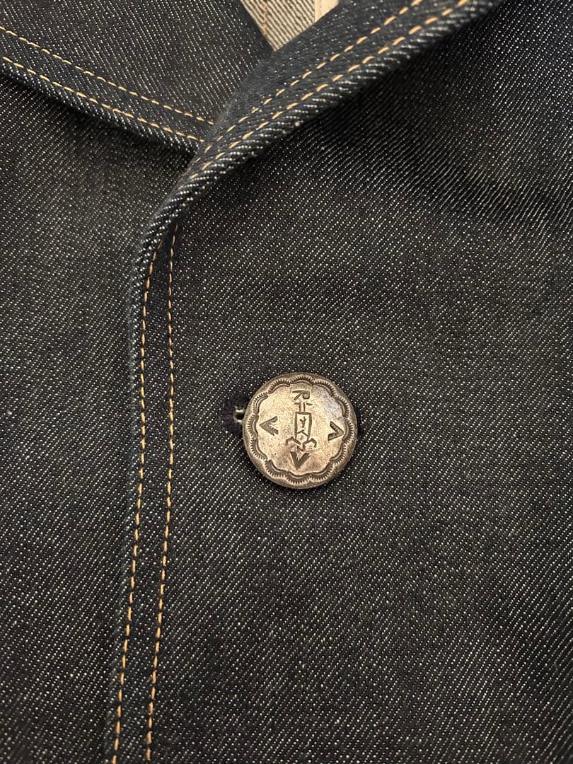 45R 45rpm ライ麦デニム　レフアジャケット　濃