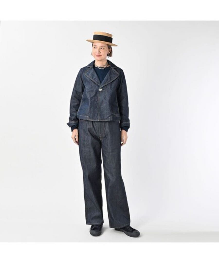 45R 45rpm ライ麦デニム　レフアジャケット　濃