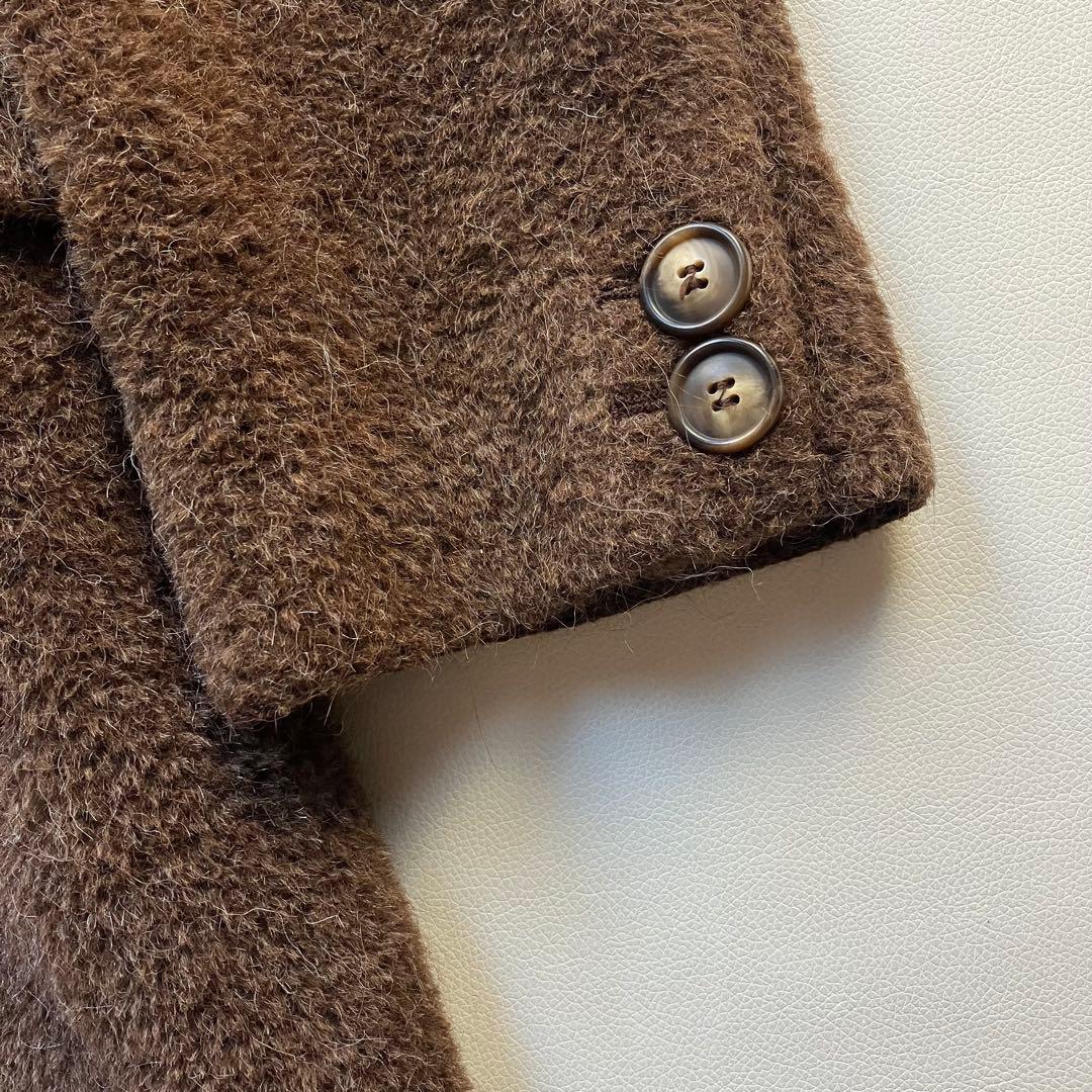 マックスマーラ アルパカ ウール マキシ チェスターコート 丈117