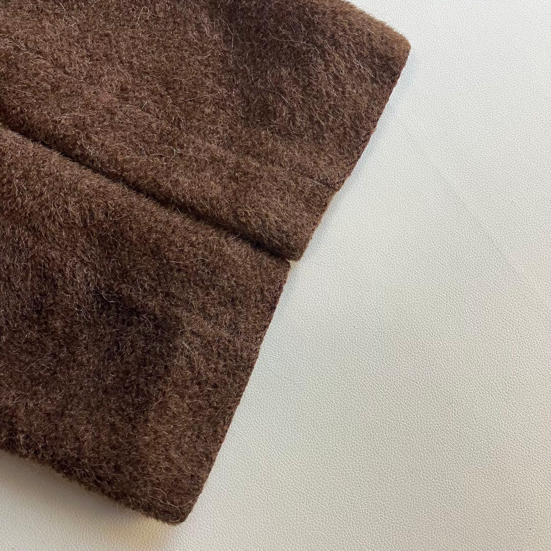 マックスマーラ アルパカ ウール マキシ チェスターコート 丈117