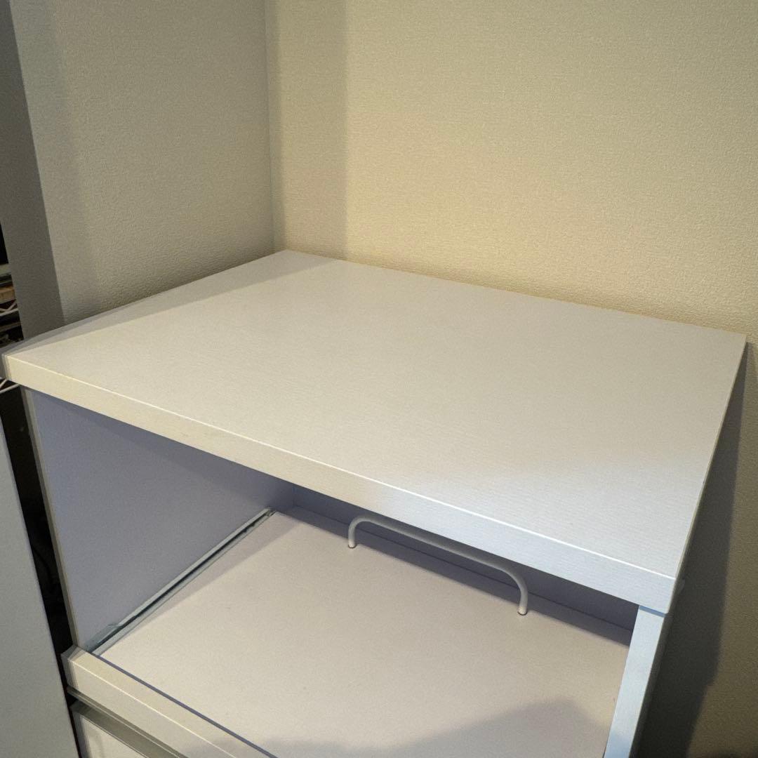 キッチンラック レンジボード 収納 モナ ホワイト