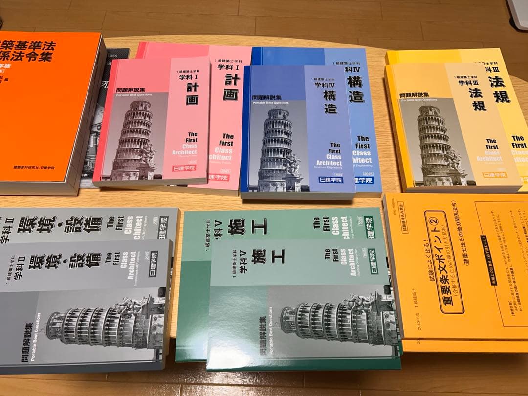 2025年　一級建築士問題集・テキスト・法令集
