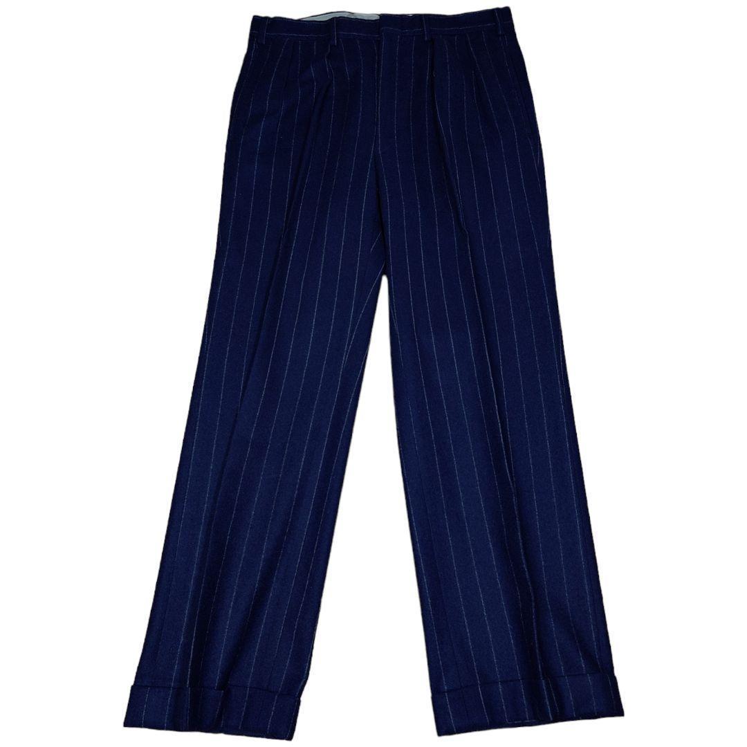 80s ポロラルフローレン　ストライプ　スーツ　セットアップ　古着　POLO