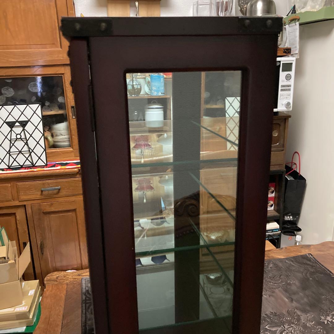 アンティークスタイル ガラスキャビネット