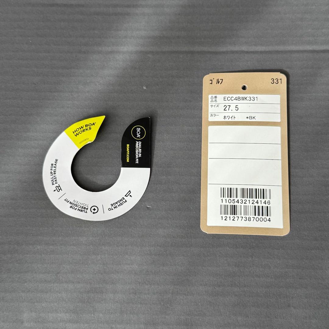 ECCO BIOM C4 BOA スパイクレス ゴルフシューズ　ホワイト27.5